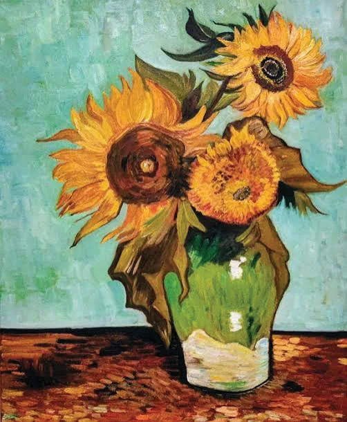 Vincent van Gogh, Vase with Three Sunflowers, 1888